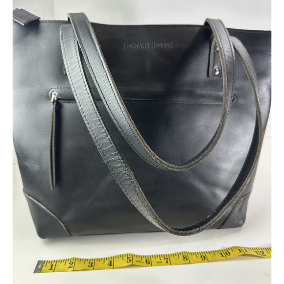Montana Hudson Eva Leather Zip Tote Shoulder Bag Messenger *NO Crossbody Strap** - Picture 13 of 16
